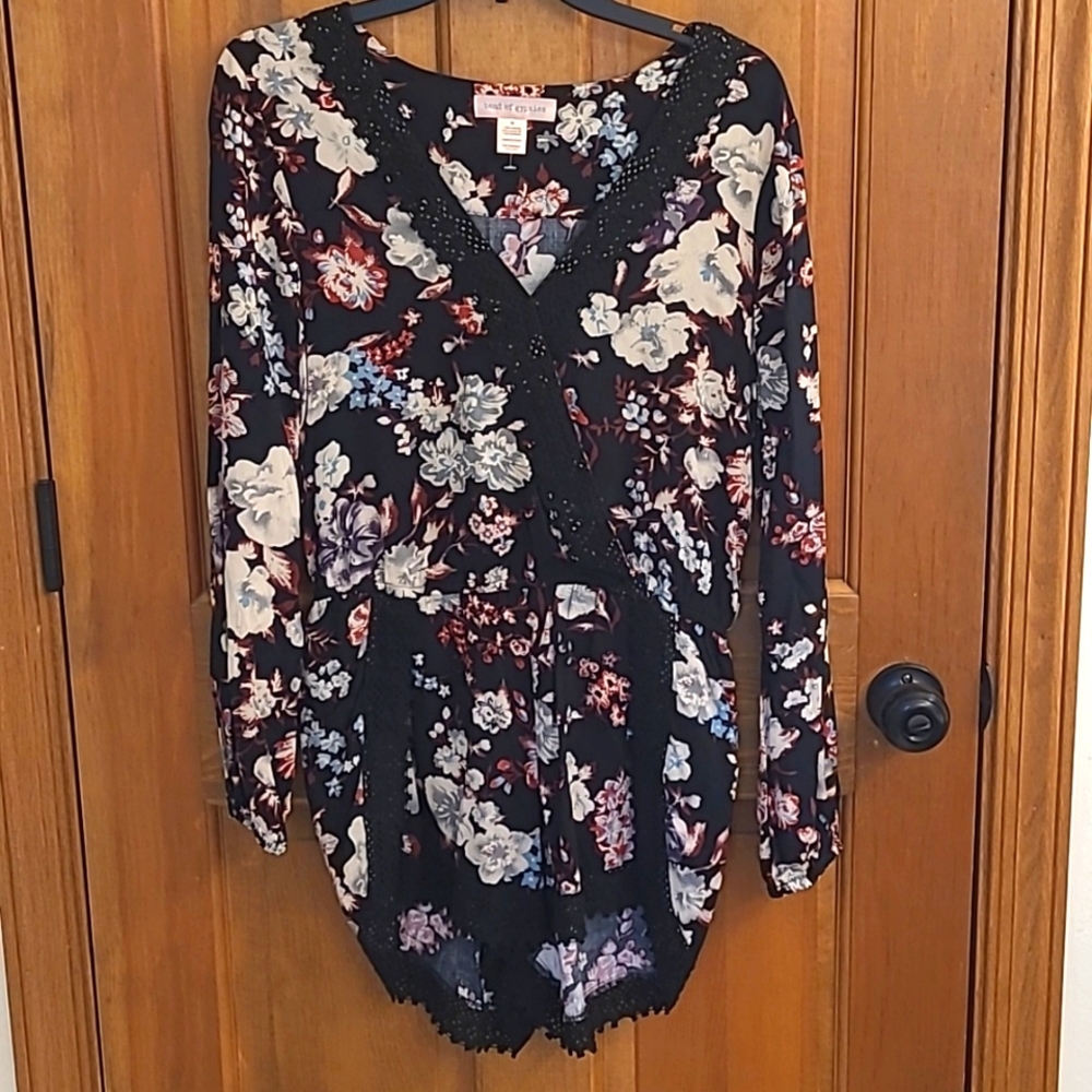 Band of Gypsies Floral Shorts Romper